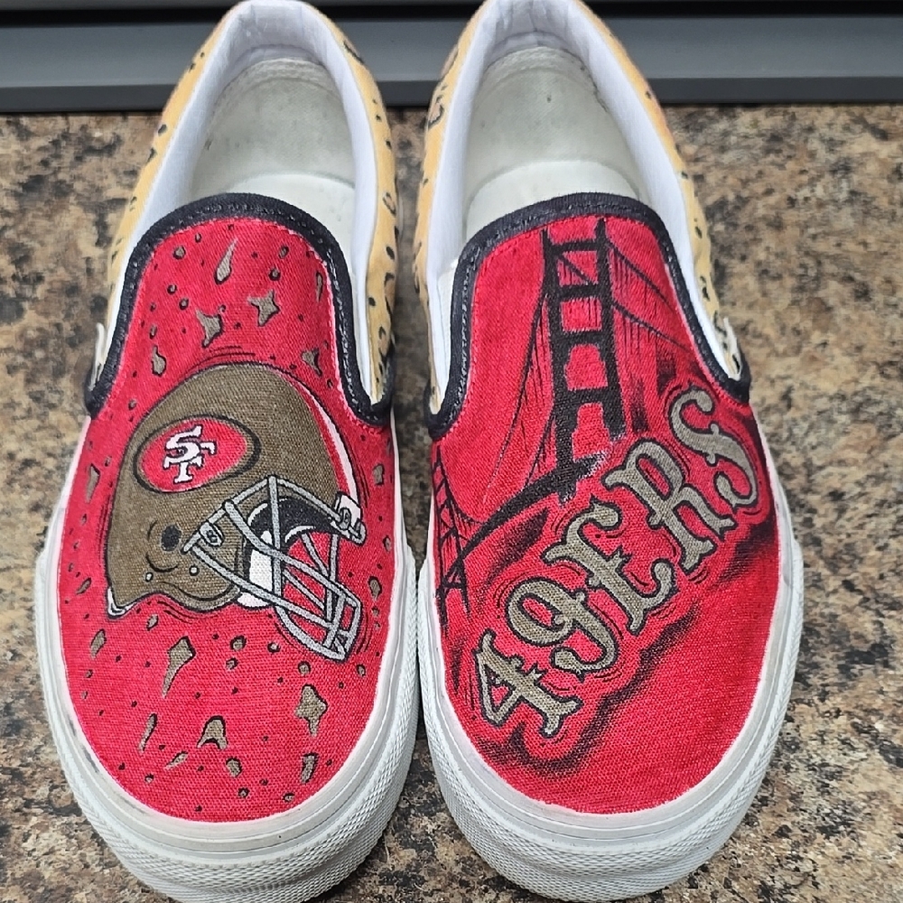 San Francisco 49ers Custom Slip-On Shoes